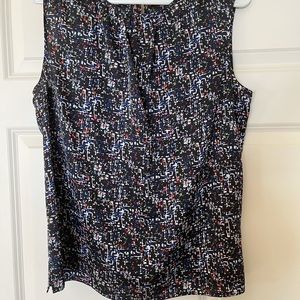 Tahari blouse black multi. Size medium